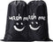 NICOGENA Wash Me Laundry Bag 2 packs, 28x40 inches Rips & Tears Resistant Large Dirty Clothes Storage Bag, Machine Washable, Heavy Duty Laundry Hamper Liner for College Students, Black