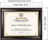 GraduationMall A4 Certificate Document Frame, UV Protection Acrylic, Mahogany with Gold Beads,Set of 2