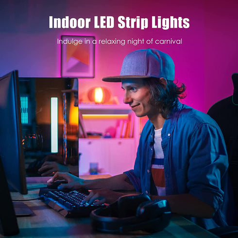 LED Strip Lights, Yormick 20 Color-Changing Led Light Strips, 32.8 Feet/10M LED Lights for Bedroom, LED Tape Lights with 44 Keys Remote Control for Room, TV, Party