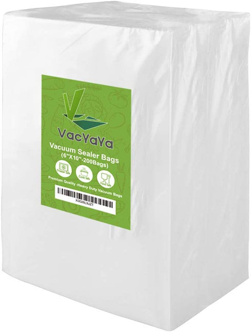 VacYaYa 200 Pint Size 6 x 10 Inch Vacuum Sealer Freezer Storage Machine Bags for Food ,Vac Seal a Meal Bags with BPA Free and Commercial Grade Sous Vide Vaccume Seal Safe PreCut Bag