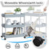 NOTHEIA Storage Cart 3-Tier, Bathroom Organization Slide Out Cart, Laundry Organization and Storage Utility Cart, Snack Cart with Wheels Thin Space Solutions, Grey