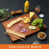 Wood Cutting Board for Kitchen, 1" Thick Butcher Block, Cheese Charcuterie Board, with Side Handles and Juice Grooves, 16x11"