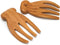 Lipper International Bamboo Wood Salad Hands With Knob Handles, 4" x 7.25" x 1.25", One Pair