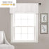 Lush Decor, White Wave Texture Valance | Pleated Ruffle Fold Window Kitchen Curtain (Single), 18 x 52