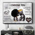 African American Wall Art Black King And Queen Wall Art Black Couple I Choose You Poster Black Couple Wall Decor for Home Decor 24x16inch Unframed