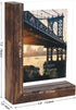 4x6 Picture Frames Set of 2, Rustic L Shaped Double Sided Frames Made to Display 4 by 6 inch Horizontal Vertical Photos for Desktop or Tabletop