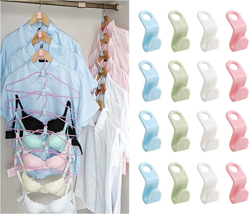 YIXINJIAJU Clothes Hanger Connector Hooks 100Pieces, Thicken, Load 30 Pounds, Used in Closet Space Savers and Organizer Closets