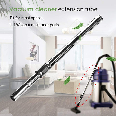 VideoPUP 1-1/4" Extension Wands Vacuum Cleaner Accessories,32mm Vacuum Hose Chrome Wand Pipe Extent to 31inch (Hose)