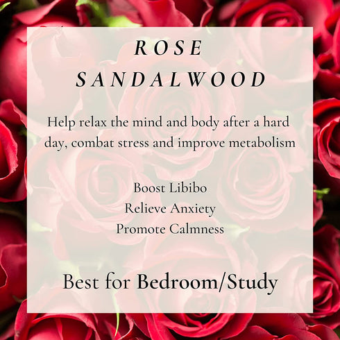 Rose & Sandalwood Scented Soy Candles for Home Scented | Wood Wicked Candles| Crackling, All Natural Candles | Aromatherapy Scented Candle| Rose Scented Candles | Paris Highly Scented Candles for Home
