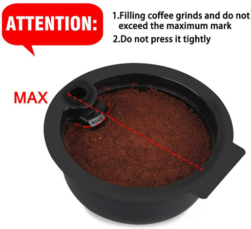 Flameer Reusable PP Coffee Capsule Pod with Slicone Lid for Bosch Tassimo Machine, Make Your Favorite Coffee - 180ml