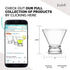 JoyJolt 4-Piece Afina Cocktail Glasses Set, Martini Glasses- 8-Ounces