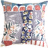 Sofa Throw Pillow Covers - 18x18 Inch Set of 4 Decorative Cushion Covers for Living and Bed Room Decor Hand Painted Designs