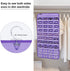 ANZORG 80 Zippered Pockets Hanging Jewelry Organizer for Holding Jewelries Dual-Sided Accessory Display Holder for Earrings Bracelets Rings (80 Zippered Pockets-Purple)