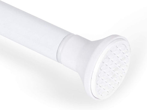 Shower Curtain Rod Tension No Drill, Spring Tension Rod for Windows, Stainless Steel Curtain Rod Adjustable 26-47 Inches, Tension Shower Rod for Bathroom, Kitchen, Window, Closet, Doorway, White