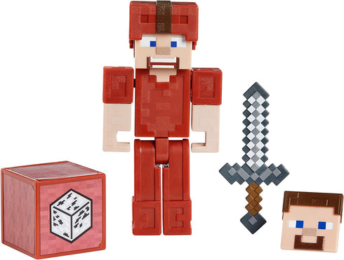 Minecraft Earth 3.25" Steve in Red Leather Figure