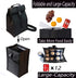 Insulated Lunch Bag Thermal Foldable Lunch Box with Adjustable Shoulder Strap for Men, Adults, Women Office, Work, Picnic Hiking Beach