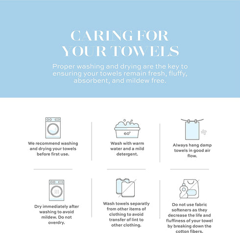 White Classic Luxury Hand Towels | Cotton Hotel spa Bathroom Towel | 16x30 | 6 Pack | Grey
