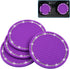 Bling Car Coasters, Wisdompro 4 Pack PVC Car Cup Holder Insert Coaster - Anti Slip Universal Vehicle Interior Accessories Crystal Glitter Cup Mats for Women and Men (2.75" Diameter, Purple)