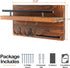 OurWarm Key Holder and Mail Organizer Wall Mounted with Key Hooks, Key Hanger Rack Rustic Home Decor for Entryway Mudroom Bathroom Kitchen, Brown