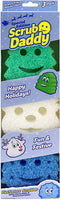 Scrub Daddy Sponge Set - Winter Shapes - Non Scratch Scrubbers for Dishes and Home, Odor Resistant, Temperature Controlled, Soft in Warm Water, Firm in Cold, Deep Cleaning, Dishwasher Safe, 3ct