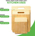 K BASIX Bamboo Cutting Board with Juice Groove 3 Pcs, Organic Wood Cutting Board for Kitchen, Chopping Board for Meat Cutting Board , Wooden Cutting Board for Veggies
