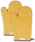 KitchenAid Asteroid Cotton Oven Mitts with Silicone Grip, Set of 2, Buttercup
