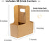 Gugas LLC Kraft Drink Carrier for Delivery (30 Count) - 2 Cup Holder Drink Carriers with Handle - in Bulk for Restaurants, Food Delivery, Uber Eats, Doordash, Postmates, Cafes, & Coffee Shops