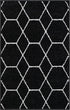 Unique Loom Trellis Frieze Collection Area Rug-Modern Morroccan Inspired Geometric Lattice Design, 2 x 3 ft, Black/Ivory