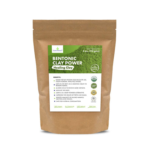 Cosmic Element Calcium Bentonite Clay Powder, Vegan Bentonite Clay Food Grade, Healing Clay for Face Mask Skin Care Detox, Clay Mask for Blackheads and Pores, 4 ounce