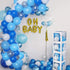 141 PCS Baby Shower Boxes Party Decorations Individual BABY Blocks Design for Boys Girls Baby Shower Decorations Gender Reveal Balloon Arch Kit Birthday Party Backdrop (Light Blue)