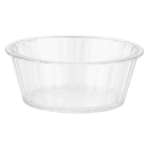 GET Enterprises ER-020-CL 2 oz. Fluted Ramekin, Break Resistant, San, Clear (Pack of 12)