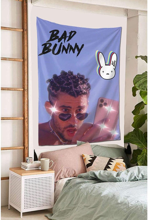 prappront Tapestry Bad Sunshine Bunny Poster Home Art Wall Hanging HD Print Living Room Bedroom Decor Flag 60 x 40 Inch