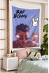 prappront Tapestry Bad Sunshine Bunny Poster Home Art Wall Hanging HD Print Living Room Bedroom Decor Flag 60 x 40 Inch