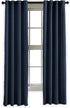 Curtainworks Lenox Grommet Curtain Panel, 50 x 120 in, Navy
