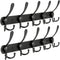 WHITGO Wall Mounted Coat Hook, 2 Packs 15 Hooks Stainless Steel Coat Hook Rail for Coat Hat Towel Purse Robes Bathroom Closet Room