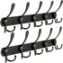 WHITGO Wall Mounted Coat Hook, 2 Packs 15 Hooks Stainless Steel Coat Hook Rail for Coat Hat Towel Purse Robes Bathroom Closet Room