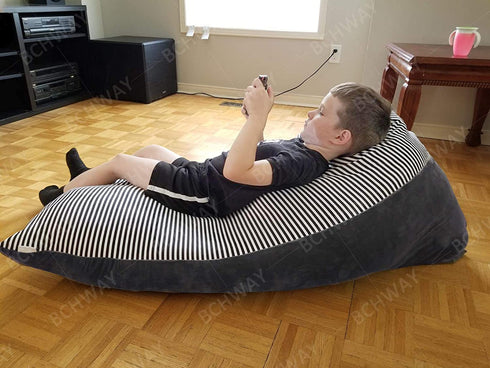 Stuffed Animal Storage Bean Bag Chair | 53" Extra Large Beanbag Cover for Kids and Adults, Plush Toys Holder and Organizer for Boys and Girls | Premium Velvet - Soft & Comfortable