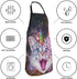 Chef Apron for Men Women Bib Kitchen Apron Screen-Printed with Unicorn Cat 100% Waterproof Protects The Grill Master from Grease Splatter and Stains
