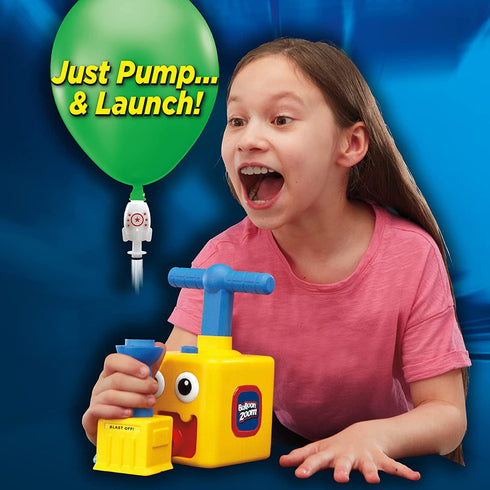 Ontel Balloon Zoom Blue Car Set with Rocket Ship, Multi