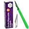 MyMed Disposable Scalpels| #11 Sharp Carbon-Steel Blades | Pack of 20 | Sterile Individual Pouches| for Dermaplaining, Podiatry, Crafts & More (#11 Green Handle)