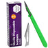 MyMed Disposable Scalpels| #11 Sharp Carbon-Steel Blades | Pack of 20 | Sterile Individual Pouches| for Dermaplaining, Podiatry, Crafts & More (#11 Green Handle)