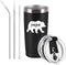Gingprous Papa Bear Travel Tumbler Gifts for Men, Best Dad Papa Birthday Gifts for New Dad, Dad to Be, Father's Day Christmas Xmas Present, Stainless Steel Travel Tumbler with 2 Lids(20 Oz, Black)