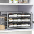 NEX Spice Rack Organizer for Cabinet, 3 Tier Kitchen Seasoning Food Jars Storage Drawer with Labels, Silver