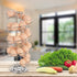 Toplife Spiral Design Stainless Steel Egg Skelter Dispenser Rack,Storage Display Rack,Silver