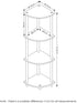 Furinno Turn-N-Tube 4-Tier Corner Display Rack Multipurpose Shelving Unit, Dark Brown Grain/Black
