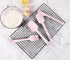 Rorence Silicone Whisk Spatula Spoonula & Brush Set of 6 - pink