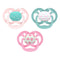 Dr. Brown's Advantage Symmetrical Pacifier with Air Flow - Pink Glow-in-the-Dark - 3-Pack - 6-18m
