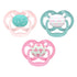 Dr. Brown's Advantage Symmetrical Pacifier with Air Flow - Pink Glow-in-the-Dark - 3-Pack - 6-18m