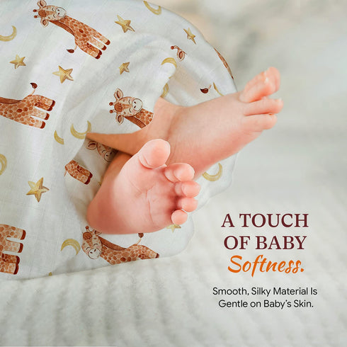 Animal Swaddle Blankets, 3-Pack Soft, Bamboo Rayon and Cotton Baby Blankets for Boys and Girls Promote Sound Sleep 47x47 in. Receiving Blanket/Multipurpose Baby Essentials by San Francisco Baby