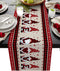 Valentine's Day Cotton Linen Table Runner Red Buffalos Check Plaid Dresser Scarves, Gnomes and Love Heart Table Runners for Farmhouse Kitchen Dinning Table Decor